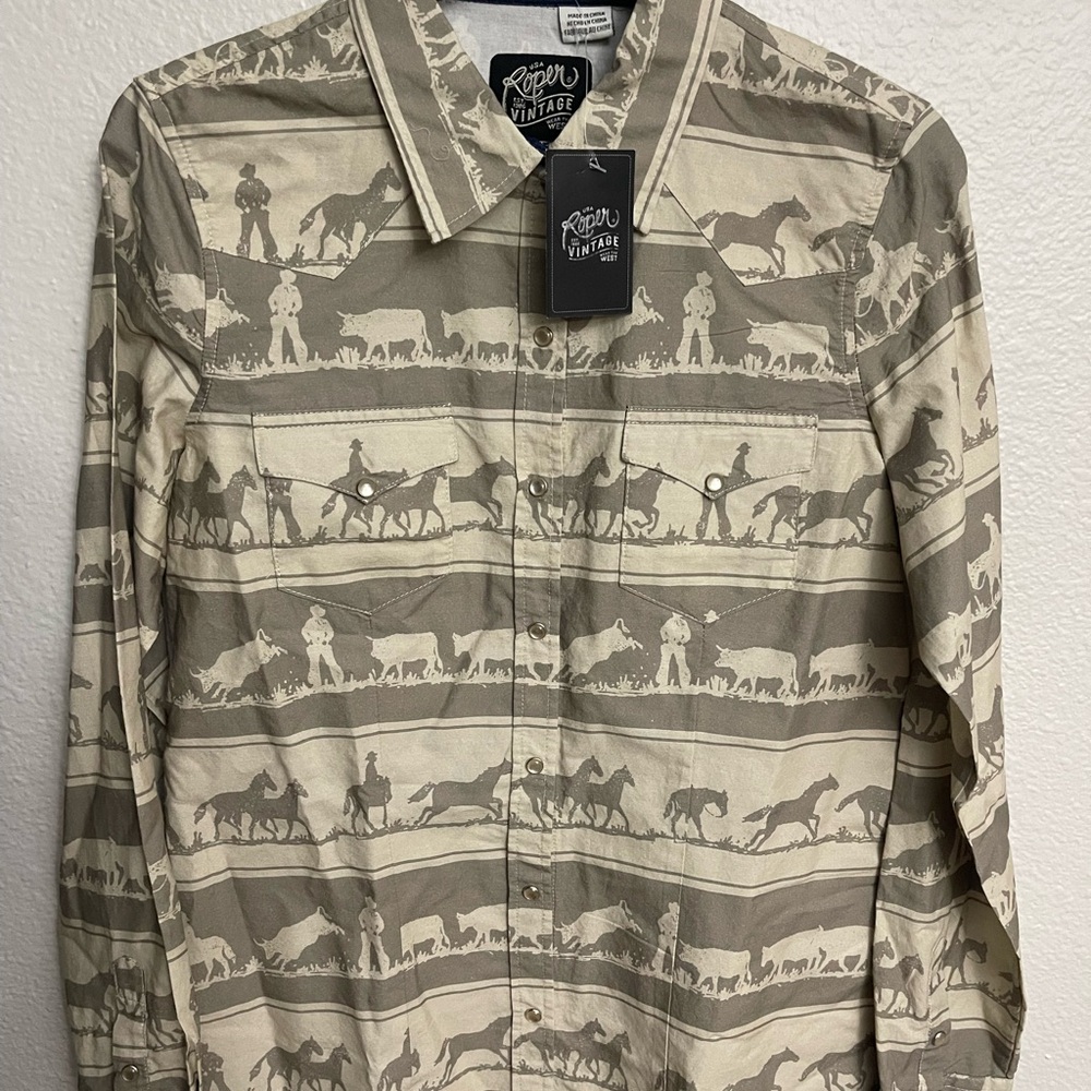 Roper Tan Lightweight Western Shirt Jacket